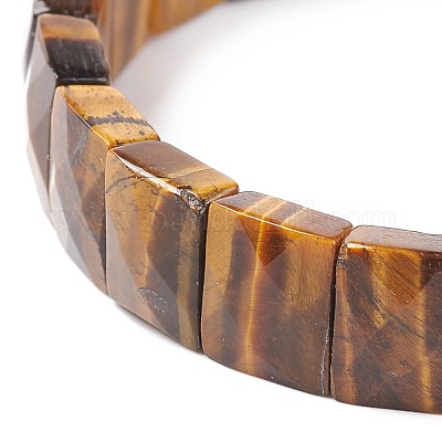 Bracelets extensibles en œil de tigre naturels&nbsp;BJEW-F406-B07-1