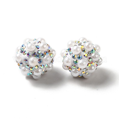 Polymer Ton Strass Perlen&nbsp;RGLA-D050-01C-1