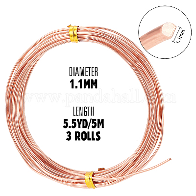 Wholesale BENECREAT 18 Gauge/1mm Bare Copper Wire Solid Copper