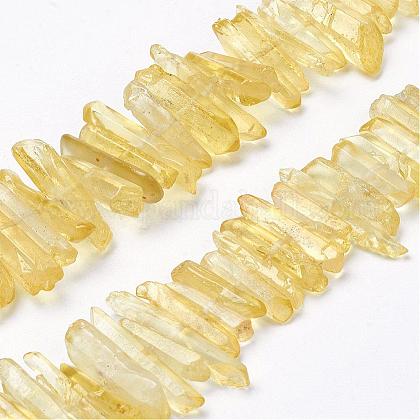 Natural Quartz Crystal Beads Strands G-K181-B05-1