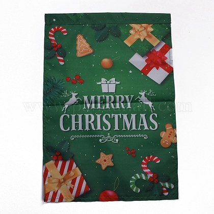 クリスマスの庭の旗 両面ポリエステルハウスフラッグ 家の庭の庭のオフィスの装飾のため 言葉メリークリスマス カラフル 460x320x0 4mm 穴 18mmの通販 Jp Pandahall Com