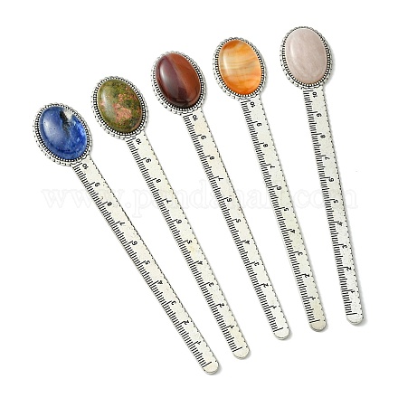 Natural & Synthetic Mixed Stone Bookmarks AJEW-JK00265-1