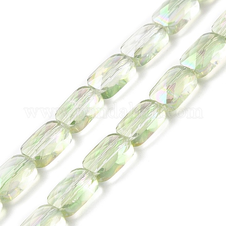 Transparentes cuentas de vidrio electroplate hebras EGLA-I017-03-FR03-1