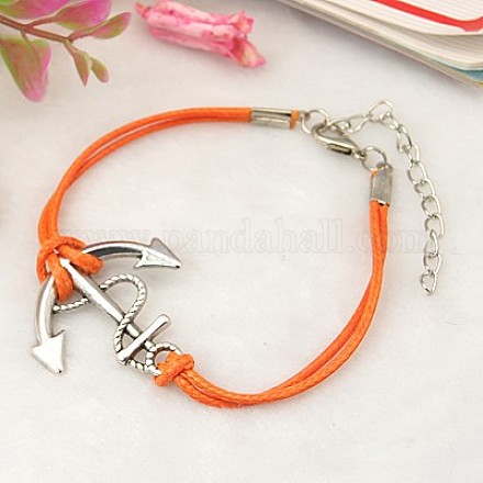Personalized Tibetan Style Anchor Multi-strand Bracelets BJEW-JB00654-19-1