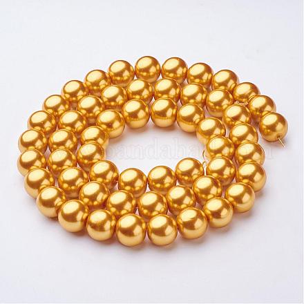 Glass Pearl Beads Strands HY-14D-B74-1