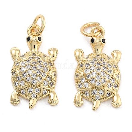 Подвески из латуни с прозрачным фианитом KK-U009-12F-G-1