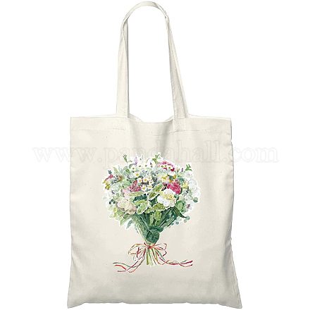 FINGERINSPIRE Reusable Canvas Tote Bag (15x13 Inch ABAG-WH0033-003-1