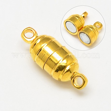 Brass Magnetic Clasps with Loops KK-MC025-G-NF-1