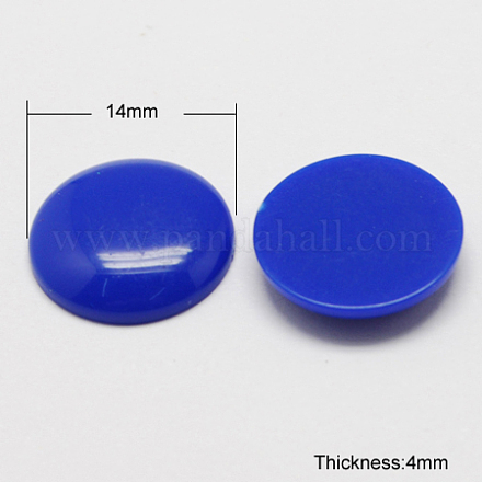 Solid Colour Dome Acrylic Cabochons SACR-S150-14mm-05-1