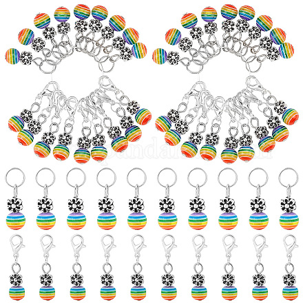 arricraft 100 Pcs Pride Beads Stitch Markers AJEW-AR0001-47-1