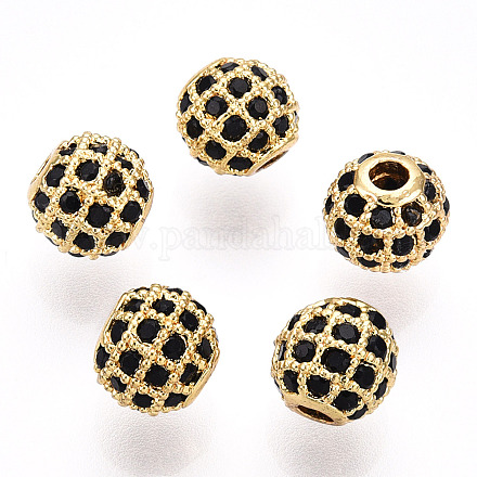 Perles de zircone cubique de placage de rack en laiton ZIRC-S001-6mm-B02-1