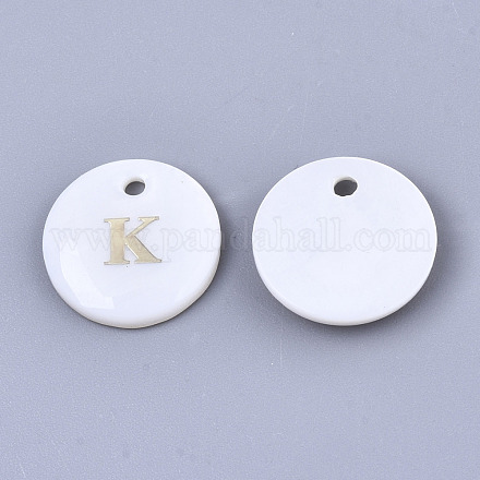 Natural White Shell Mother of Pearl Shell Charms X-SSHEL-N036-053K-1
