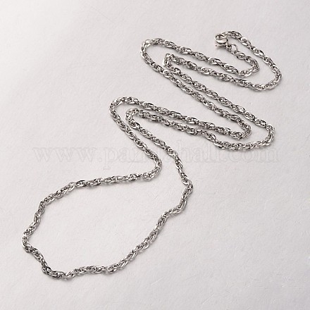 Boy's 304 Stainless Steel Long Double Link Chain Necklaces STAS-L127-11P-1