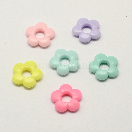 Opaques cadres de perles de fleurs acrylique SACR-Q100-M054-1