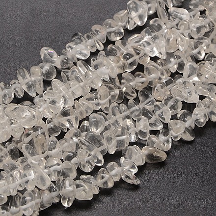 Schegge di cristallo di quarzo naturale fili di perline G-P030-01-1