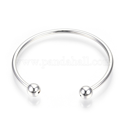 Alliage brassard bracelet pour création de bijoux de style européen PALLOY-Q313-03-1