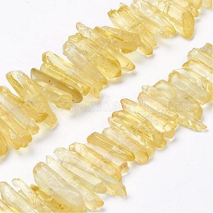 Brins de perles de cristal de quartz naturel G-K181-B05-1