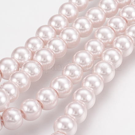 Chapelets de perles en verre nacré X-HY-6D-B43-1