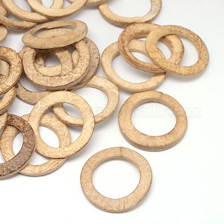 Accessoires de bijoux en bois anneaux connecteurs noix de coco COCO-O006A-04-1