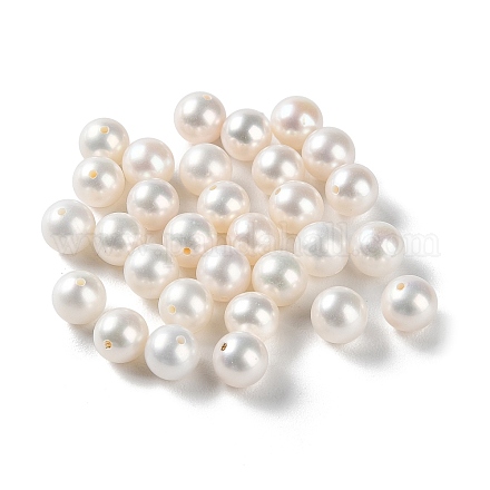 Perlas naturales abalorios de agua dulce cultivadas PEAR-E020-01G-1