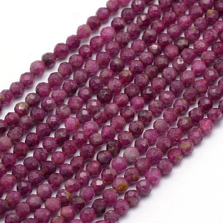 Perles de rubis / corindon rouge naturelles G-E411-14-3.5mm-1