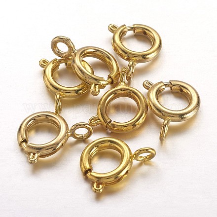 Brass Spring Ring Clasps KK-H418-G-1