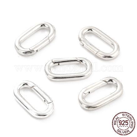925 anillos de puerta de resorte de plata esterlina STER-Z001-109S-1