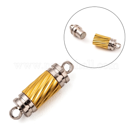 Brass Magnetic Clasps with Loops MC040-1-1