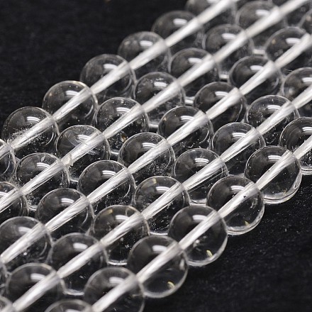 Chapelets de perles en cristal de quartz naturel G-G735-21-10mm-A-1