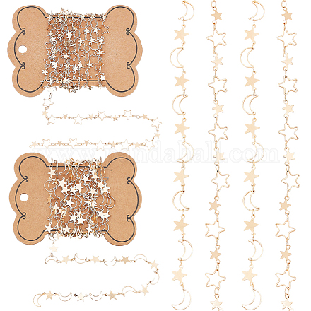 Ph pandahall Catene dorate per creazione di gioielli da 13 piedi FIND-PH0006-37-1