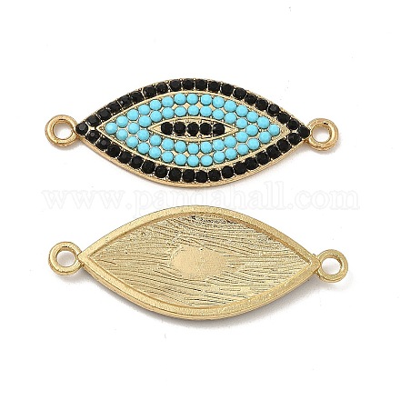 Alloy Connector Charms with Jet Rhinestone FIND-H039-36G-1