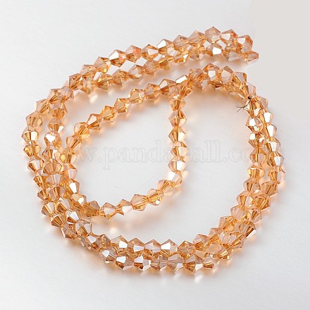 Chapelets de perles en verre à facettes bicone EGLA-P017-4mm-15-1