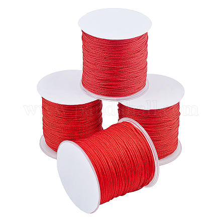 PH PandaHall 436 Yards 1mm Nylon Thread Bracelet Cord Beading Thread Nylon Braided Thread Nylon String for Beading Jewellery Bracelets Making，109 Yards/Roll NWIR-PH0001-51A-1