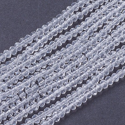 Transparent Glass Beads Strands GLAA-F076-B03-1