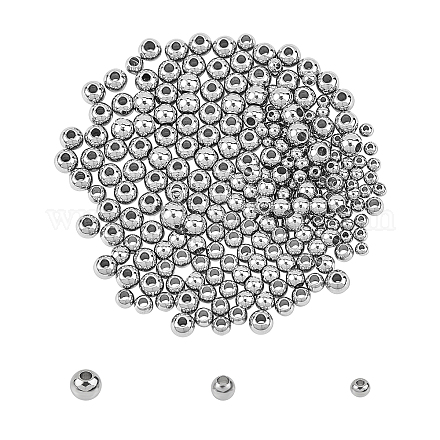 UNICRAFTALE about 300pcs 3 Sizes 3/4/5mm Rondelle Spacer Beads Stainless Steel Bead 1/2mm Hole Loose Beads Metal Spacer Beads for Jewelry Making Findings DIY Accessories STAS-UN0005-57-1