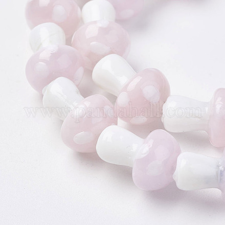 Chapelets de perles vernissées manuelles LAMP-E015-03D-1