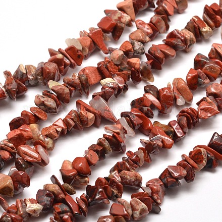 Bréchiques brins de perles naturelles de puces de jaspe G-M205-26-1