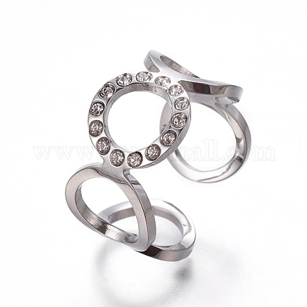 304 Stainless Steel Cuff Rings RJEW-E158-04P-1