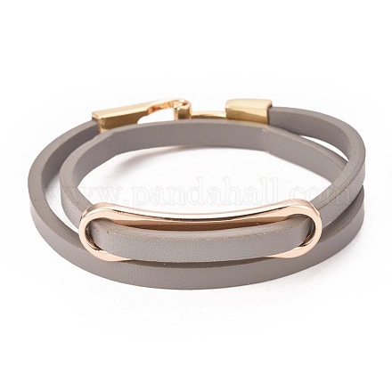 Imitation Leather Wrap Bracelets BJEW-G620-C03-1