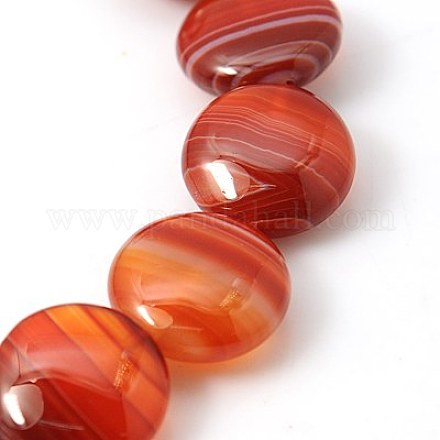 Natural Striped Agate/Banded Agate Beads Strands G-G296-18x6mm-02-1