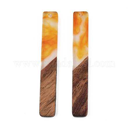 Grandes colgantes de resina opaca y madera de nogal RESI-TAC0017-04D-1