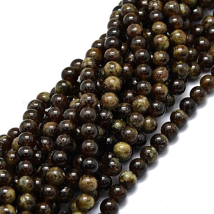 Natürlicher Granat Perlen Stränge G-E576-10B-1