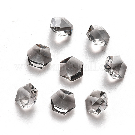 Cabujones hexagonales de vidrio transparente MRMJ-T009-151-1