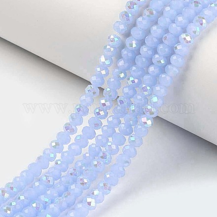 Electroplate Glass Beads Strands EGLA-A034-J6mm-L03-1