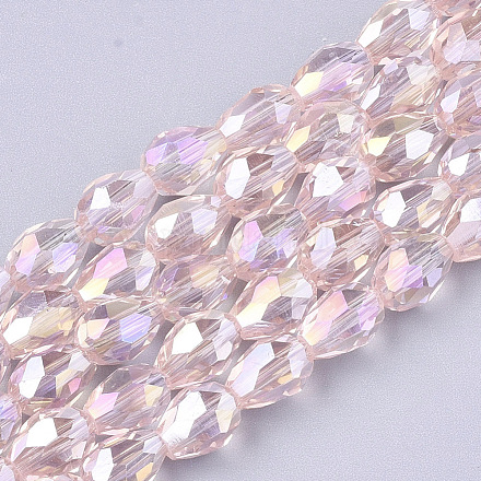 Chapelets de perles en verre électroplaqué EGLA-T013-05L-1