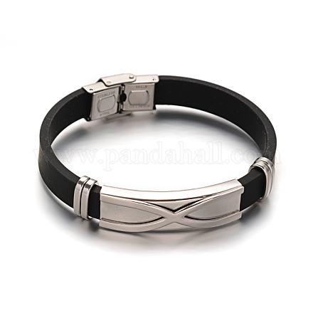 Trendy Silicone Bracelets BJEW-F195-31-1