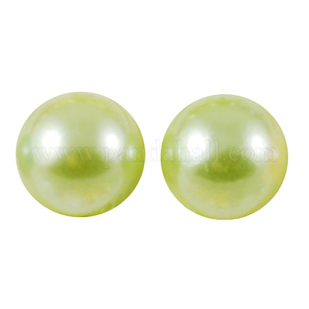 ABS Plastic Imitation Pearl Cabochons SACR-S738-11mm-Z18-1