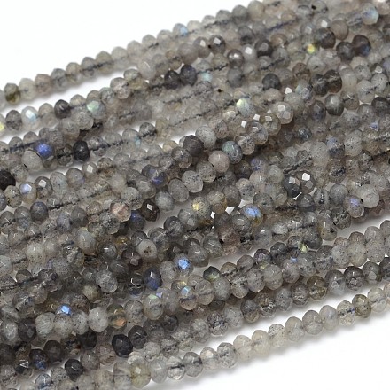 Brins de perles rondelles naturelles en labradorite G-O095-05-A-1