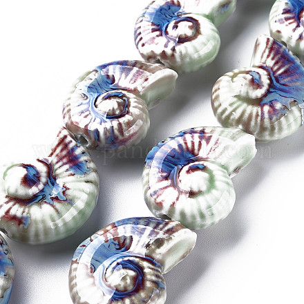 Handmade Porcelain Ceramic Beads Strands PORC-Q265-011A-1