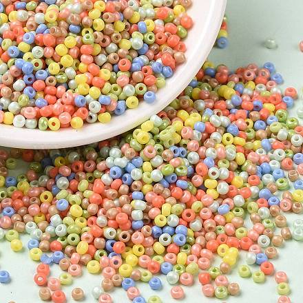 Colori opachi lustro perline di semi di vetro SEED-A030-09A-1